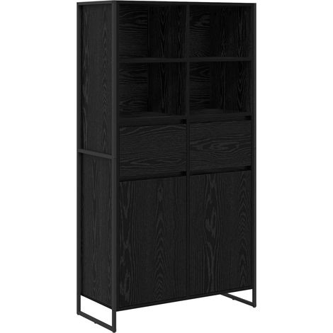 Maison Exclusive - Credenza 2 pcs Rovere Nero 81 x 36 x 150.5 cm Legno multistrato
