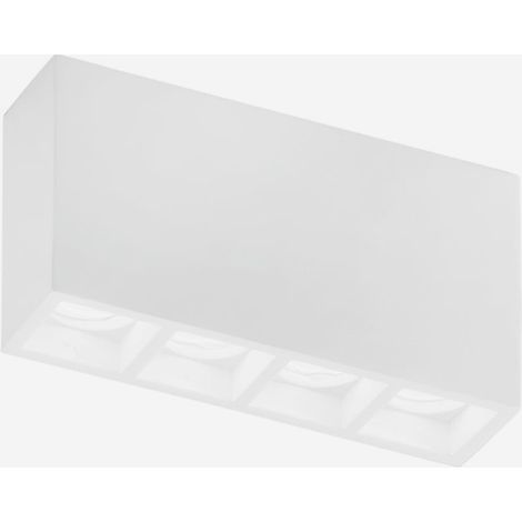 "Plafoniera componibile HAPIS in gesso bianco verniciabile 21x55x11 cm." (1/3)