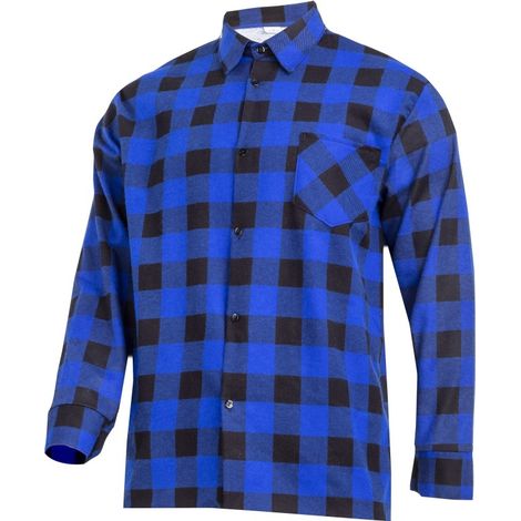 CHEMISE EN FLANELLE À CARREAUX BLEUS LAHTI PRO LPKF3 1 pièce.