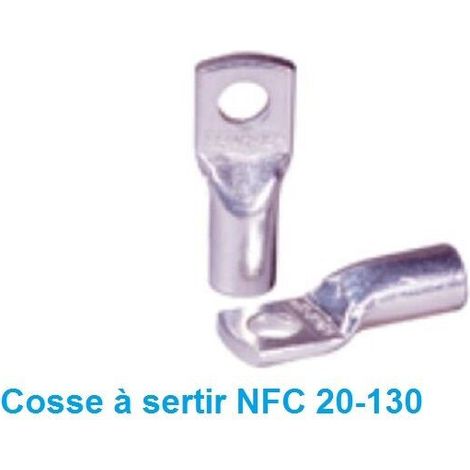 Cosse à sertir 35 mm² - trou Ø 8 - Lot de 5 pièces