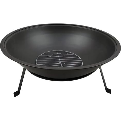 Braciere da Esterno in Metallo 55x55x16H cm Resistente al Calore (1/2)