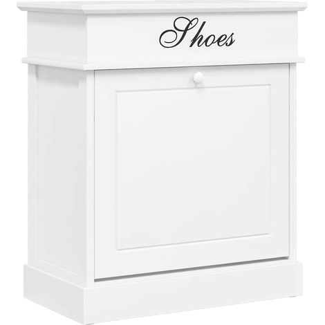 Maison Exclusive - Scarpiera Bianca 50x28x58 cm in Legno di Paulownia (1/5)