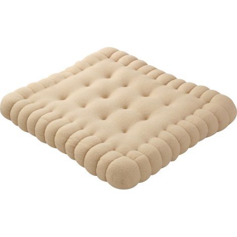 Coussin de sol rectangle imitation biscuit 40x45 cm – Tissu doux en coton PP – Confort optimal pour sièges et tapis de sol (1/4)