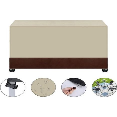 Funda para muebles de jardín，21313274cm，Funda rectangular para mesa de jardín，Funda impermeable para muebles fabricada con tela Oxford 420D (1/5)