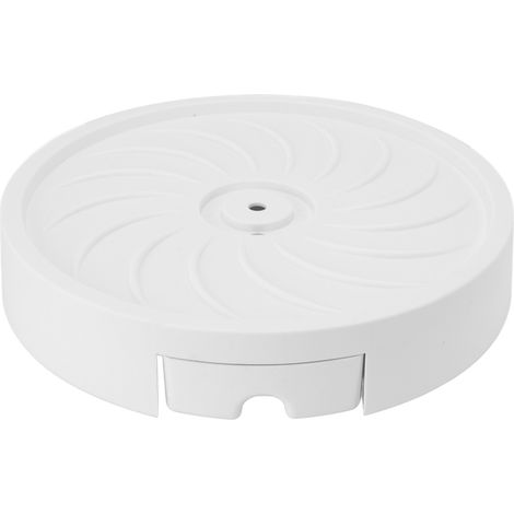 Decdeal Support à plantes roulant avec 4 roues, plateau de palette mobile en plastique, chariot pour terrasse de jardin, pot de fleur en pot, blanc, largeur intérieure 26 cm/10,2 pouces