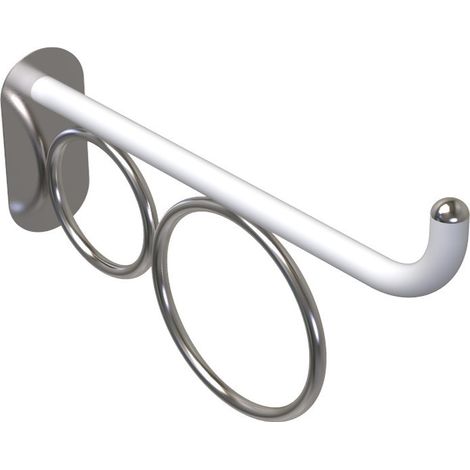 Maniglia 75 cm bagno disabili terza eta giotto inox bianco opaco (1/3)