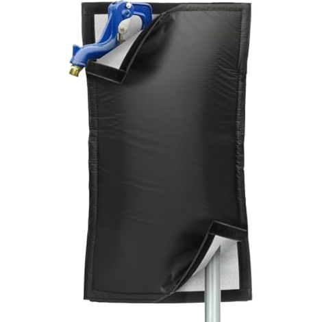 Housse de robinet extérieur pour l'hiver, grande housse de robinet isolée pour parc de camping-car et bouche d'incendie de cour, protection épaisse et imperméable pour robinets de jardin, 64 x 34 cm (1/5)