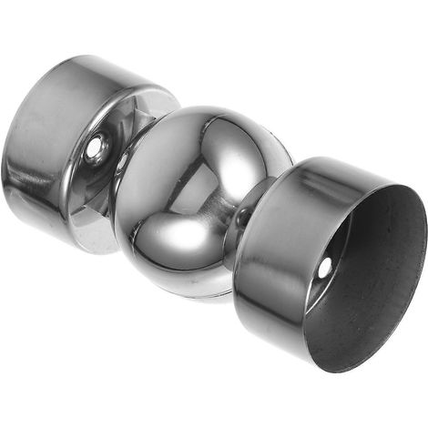 Connecteur compatible pour main courante d'escalier, raccord de rampe d'escalier argenté, diamètre 45 mm, pour bricoleurs, 1 jeu (1/5)