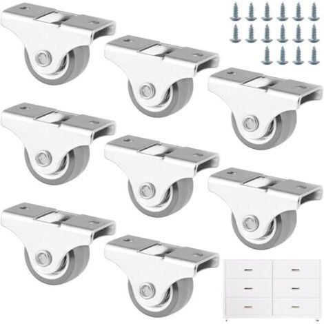 8 Pièces Roulette Fixes pour Meubles, Petite Roulette 25mm Meuble Caoutchouc Roulettes avec Vis, Mini Roulettes pour Meubles, Appareils Electro-Ménagers et Equipements (1/4)
