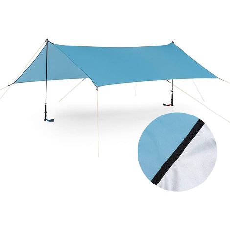 ZOLGINAH Voile Pare-Soleil Rectangulaire 3x4.5m Imperméable, Voiles d'Ombrage Une Protection des Rayons UV, Toile Solaire en Oxford Résistant Exterieur Balcon Jardin Terrasse, Bleu (1/5)