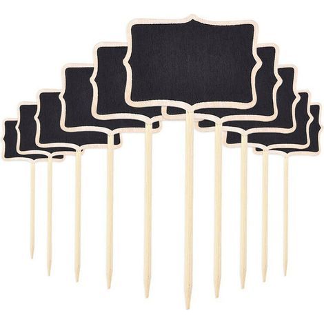 20 etichette in legno per piante, mini etichette lavagna per piante, per piante da interno, orto, balcone, decorazione del giardino delle erbe aromatiche (1/5)