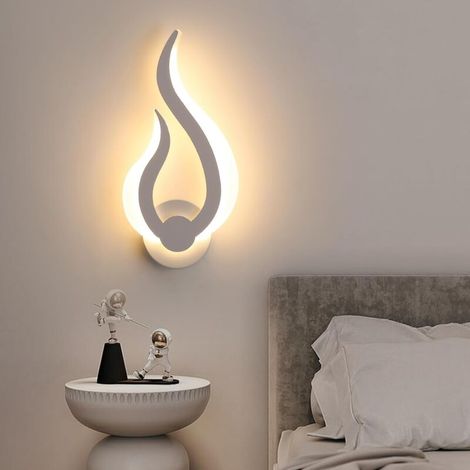 10-W-LED-Wandleuchte für den Innenbereich, moderner flammenförmiger Wandstrahler, 3000 K warmweißes Nachtlicht, ideal für Küchen, Treppenhäuser, Schlafzimmer und Flure (1/4)