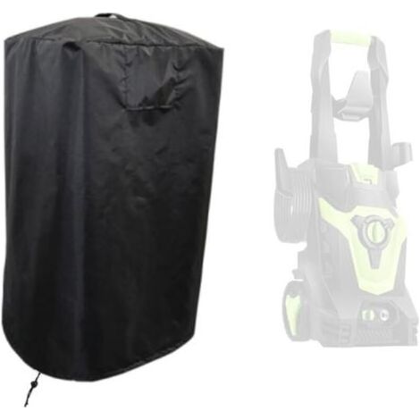 Housse pour nettoyeur haute pression de jardin, housse pour nettoyeur haute pression électrique avec aération, imperméable, Oxford 420D, noire, 45 x 87 cm (1/4)