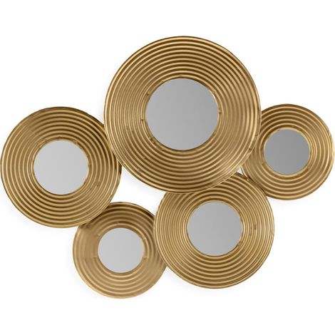 Miroir design doré effet soleil - Doré luxueux et lumineux (1/3)