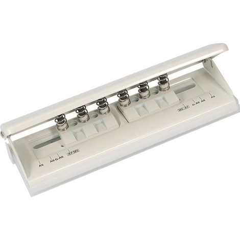 1 Perforateur Métal 6 Trous Réglable A5 A6 A7, Profondeur 7mm Pour Agenda et Classeur (1/5)