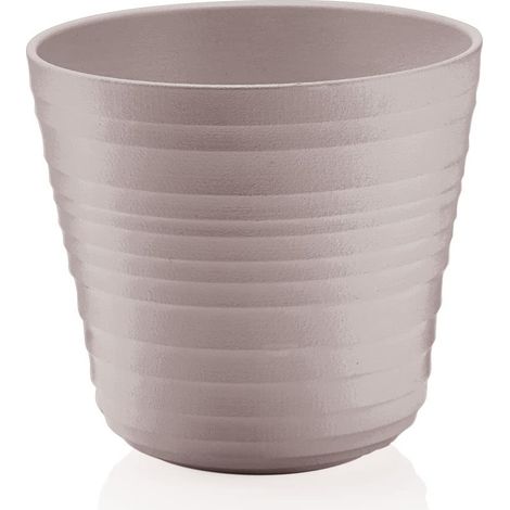 Porte-Pot Simple en Plastique recyclé Gris Taupe, Ø 12,8 x h12 cm 1 l - 196200158 (1/5)