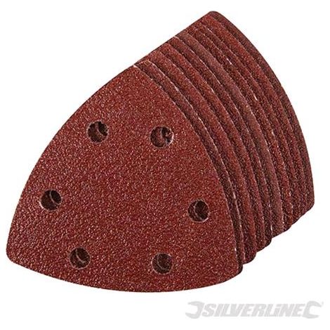 Foglie abrasive triangolari autoadesive, 90 mm - 10 pezzi, grano 60
