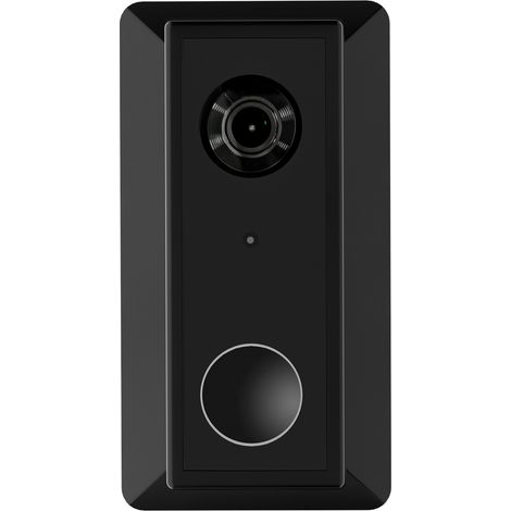 Adaptateur mural avec cales inclinables L35°/R35° compatible avec Eufy Video Doorbell 2K, ABS noir, kit d'installation ajustable (1/5)