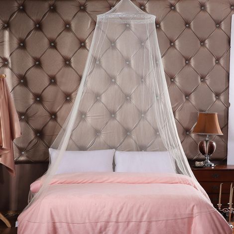 Moustiquaire ronde pour lit, lot de 2, 230 x 60 x 850 cm – Polyester – Maille fine – Facile et légère à installer (1/5)