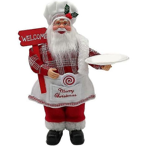 Poupée Père Noël debout, décorations de cuisine de Noël, poupée vieil homme (1/5)
