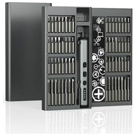 Set di cacciaviti elettrici, mini cacciavite senza fili, cacciavite di precisione 68 in 1 con luce LED, 64 punte magnetiche (1/4)