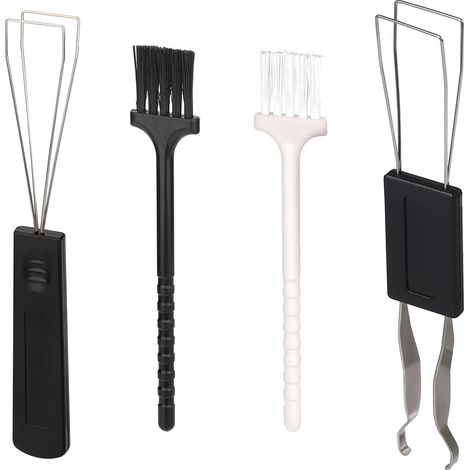 Savita 2 Pcs Extracteur KeyCap Extracteur de Clavier Acier Inoxydable Extracteur de Commutateur à Clé avec 2 Brosses pour Clavier Outil Indispensable pour Le Clavier Propre Fixation (1/4)