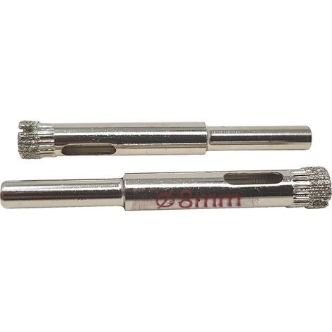 Punte Trapano Fresa Diamantata 2PZ Foro 10mm Marmo Ceramica Vetro Granito 00136 (1/3)