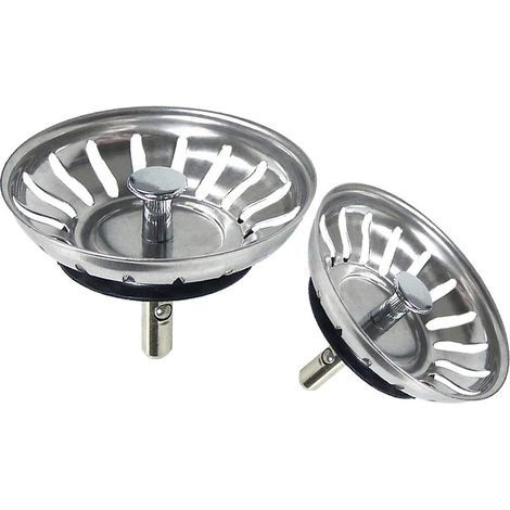 Filtre à Évier de Cuisine, Filtre Bouchon Crépine d'Évier, Acier Inoxydable Égouttoir D’évier pour Votre Cuisine Salle Bain-Diamètre 80mm (2 Paquets) (1/5)
