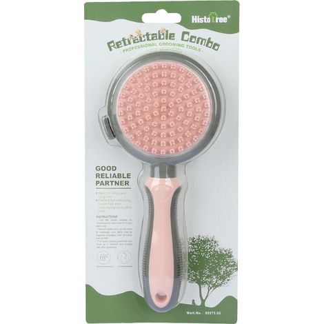 Peigne de toilettage pour animaux : outil automatique pour éliminer les poils morts des chiens et des chats – Idéal pour le toilettage, le lavage et le massage élimine les poils morts et le sous-poil (1/5)