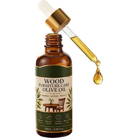 Rénovateur Meubles 100 ml Nettoyant Haute Brillance Longue Durée Huile De Polissage Pour Sol Et Bois Effet Brillant pour sols en chêne pin noyer maison bureau salon chambre cuisine (1/5)