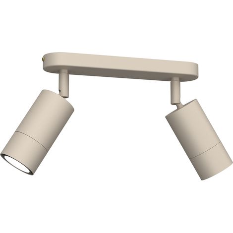 Rampe 2 spots orientables crème GU10 2x8W Link Luminex