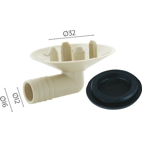 RACCORDO PIPETTA SCARICO UNITA\' ESTERNA CON ATTACCO D32mm (1/2)