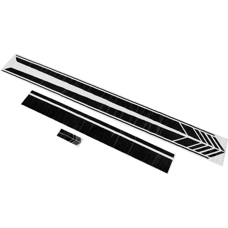 Autocollant Capot Voiture Imperméable Universel Flanc de Porte Bandeau Sportif Décalcomanie Carrosserie Noire (1/5)
