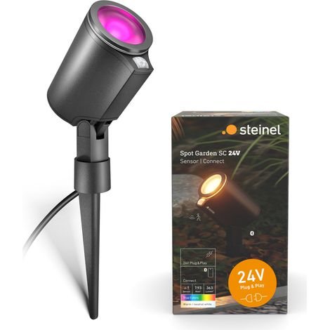 Steinel LED Strahler Spot Garden 24V schwenkbar + Bewegungssensor warmweiß-neutralweiß anthrazit