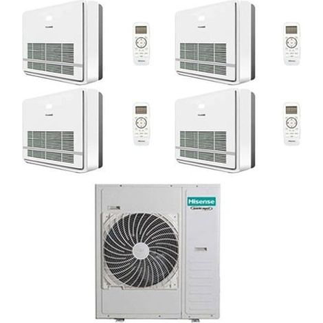 Climatizzatore Condizionatore Hisense Console R32 Quadri Split Inverter 9000 + 9000 + 12000 + 12000 BTU con U.E. 5AMW125U4RTA NOVITÁ Classe A++/A+