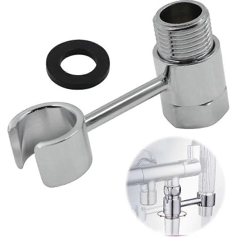Support de pommeau de douche, fixation par crochet pour pommeau de douche à main, écrou de porte universel réglable de 20 mm, montage mural, pistolet de douche de salle de bain/WC, remplacement SV (1/5)