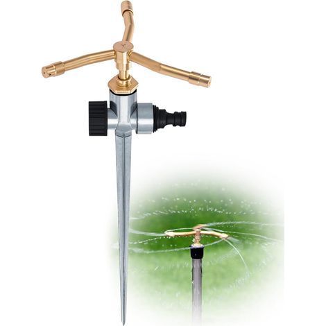 Arroseur à Pulsation, Arroseur de Pelouse,pour arrosage jusqu'à 530 m², arroseur Circulaire 360°, pour Arroser Les Plantes Fleurs Légumes(G) (1/5)