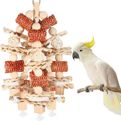 Jouet en bois pour oiseaux (1/5)