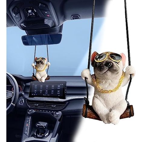 Accessoires à suspendre pour voiture, bouledogue français, accessoires à suspendre au miroir de voiture, décoration à suspendre pour voiture, bouledogue français, accessoires de voiture, décoration (1/5)