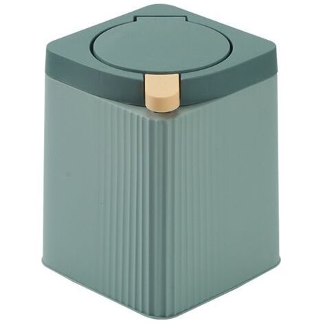 Mini poubelle avec couvercle pour bureau, poubelle à papier, adaptée pour le bureau, la maison, petite poubelle, table basse, table de chevet (1/5)