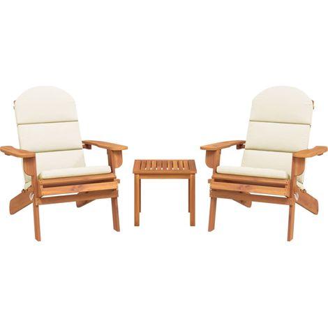 Ensemble de salon de jardin Adirondack 3 pcs bois acacia solide vidaXL (1/5)