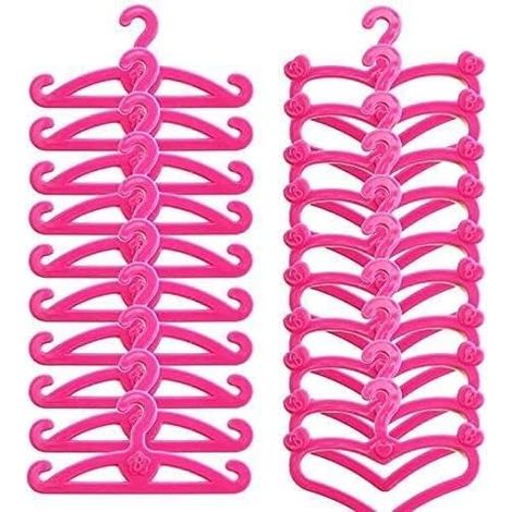 20 bonitas perchas para entrega en el paquete, adecuadas para 1/6