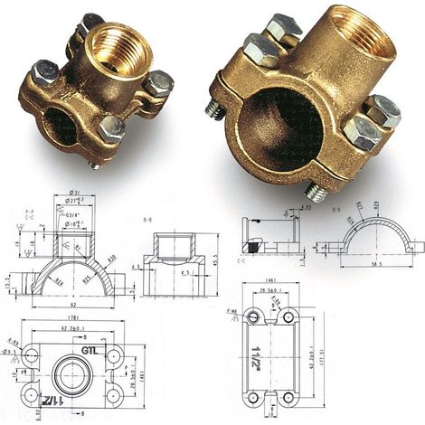 Presa acqua rapida per tubi 1"1/2 780100OL11/2