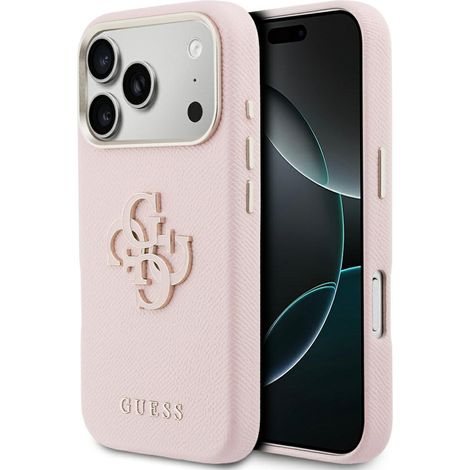 Funda Guess FW Resin Logo para iPhone 17 Pro, color rosa. (1/5)