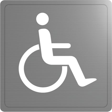 Delabie Wand Symbol Behinderten-WC Edst. 1.4301 sat (ex-0011370000)