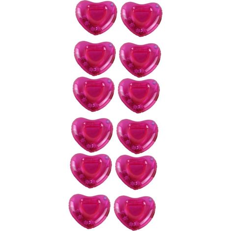 12pièces Support De Boisson Gonflable Forme De Cœur Accessoire De Plage Piscine Décoration Créative pour Fêtes Été Résistant Et Facile à Utiliser (1/5)