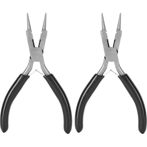 2 pinces à bec rond multifonctions 4-en-1 pour bijoux, horlogerie, fusion métallique - Outil manuel de bricolage (1/5)