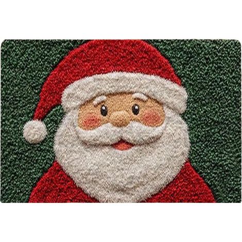 Tapis De Bain Noël,80x50cm Tapis Antidérapant Père Noël Séchage Rapide Lavable Décoration Fête pour Maison Cuisine Salon Salon Cuisine Chambre Dortoir (1/5)