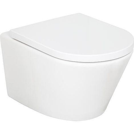 Combi-Pack Amur WC mural à fonc creux sans bride et abattant WC Edoma softclose (1/3)