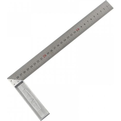 Équerre menuisier inox 300mm pour charpente et mesure (1/3)